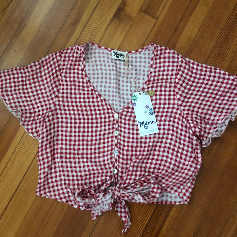 Checkered Crop Top